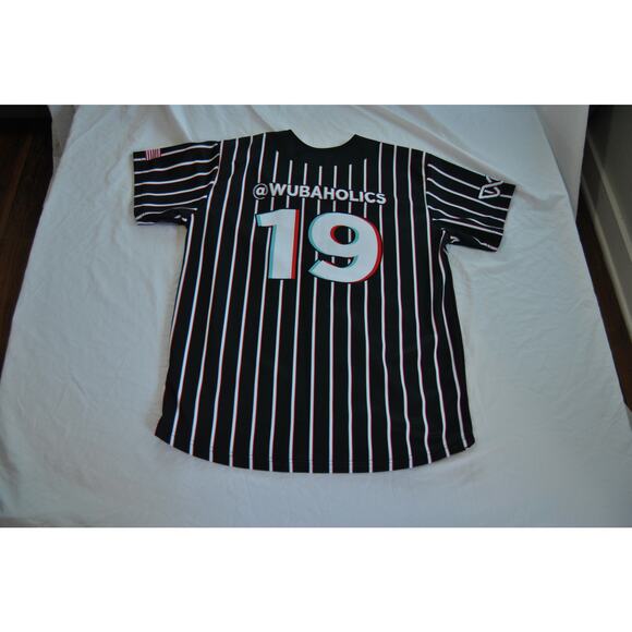 Wubaholics Jersey Shirt Black with Trippy Stripes #19 - Picture 8 of 11